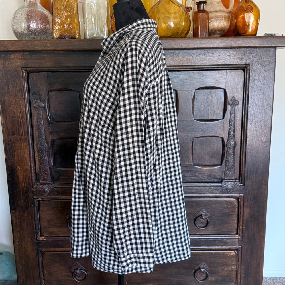 J Jill Shift Gingham Flannel Tunic - image 6